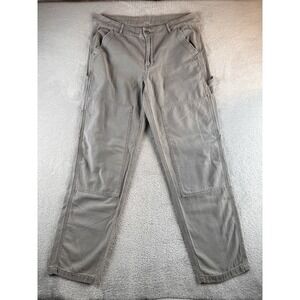 American Eagle 90s Straight Carpenter Pants Womens 12 Gray Double Knee NWT $59